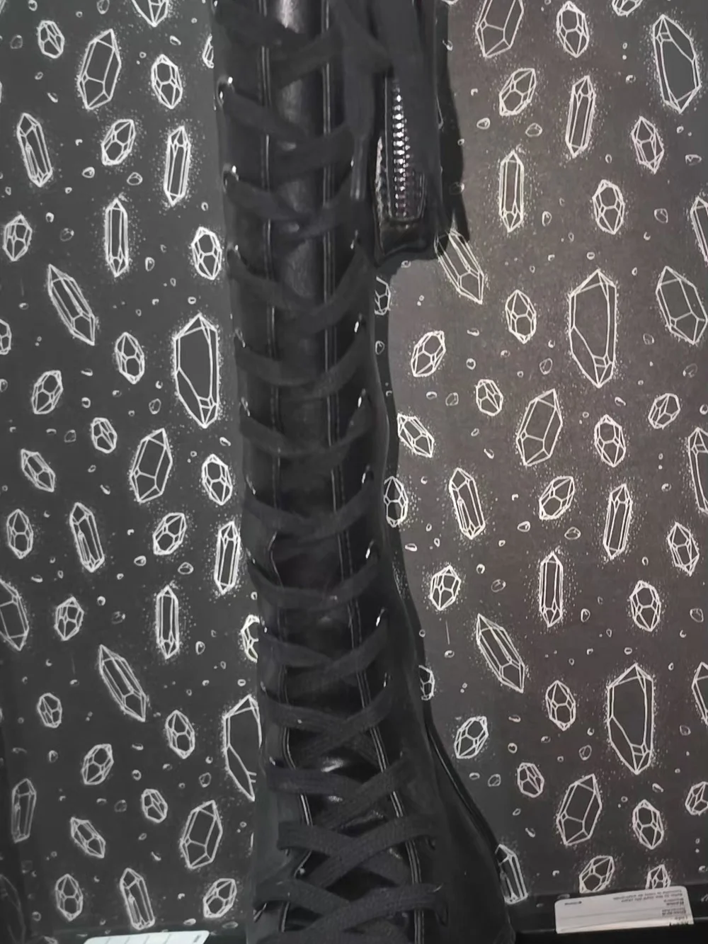 Killstar Black Lace-Up Platform Boots - Picture 1 of 3